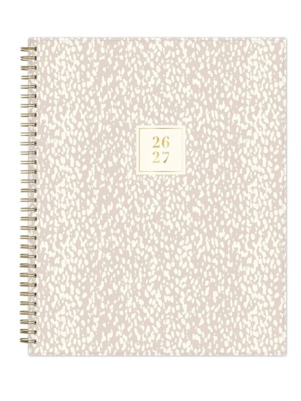 Rachel Parcell Spiral Planner - Blush Cream Speckle with Gold Foil